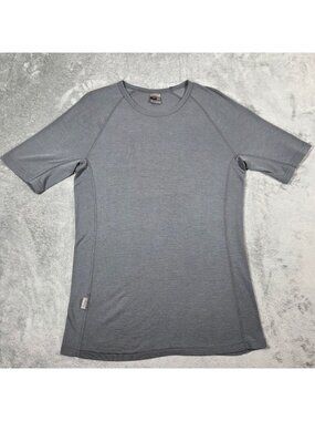 Icebreaker Shirt Mens XL Gray Bodyfit 200 Merino Wool Fitted Base Layer READ